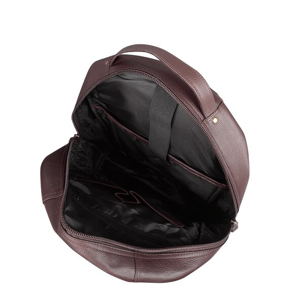 Genuine Leather Backpack,16" H Brown Travel Backpack for Women & Men | Daily Use - Picture 6 of 10